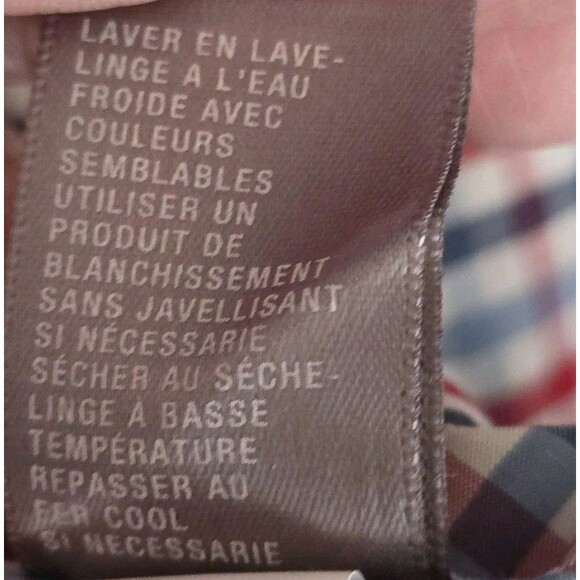 Onward Reserve Shirt Mens Large Red Blue Plaid Classic Fit Non Iron Cotton - Picture 14 of 16